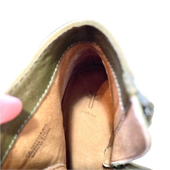 Frye Amy Peep Toe Suede Lace Up Heeled Ankle Boot Size 7 - Picture 12 of 17